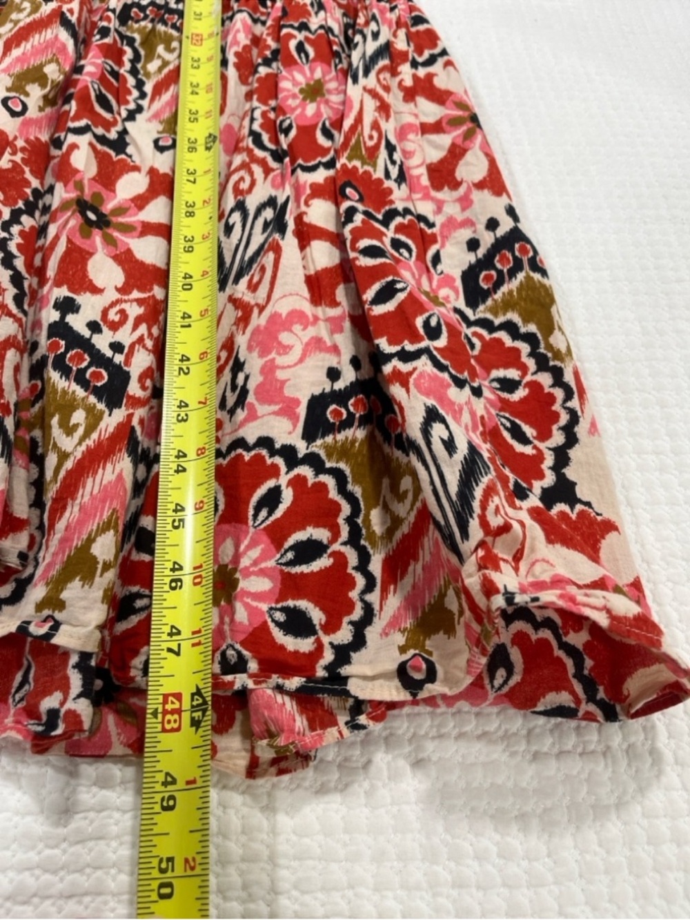 Zara Alessi Floral Midi Shirt Dress Women M Boho Cottagecore Vacation - Picture 5 of 10